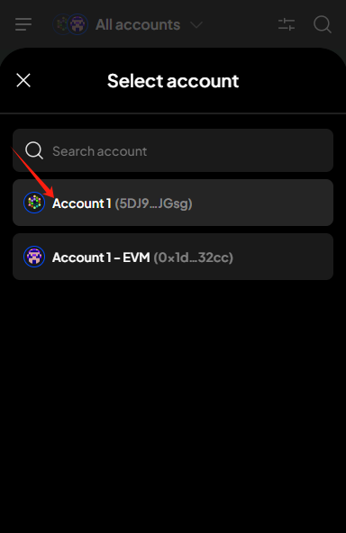 Select Account